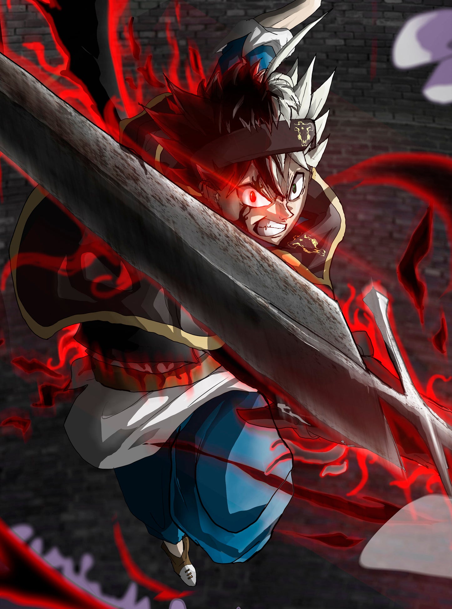 Cuadro de Asta - Black Clover en Resina Epoxi