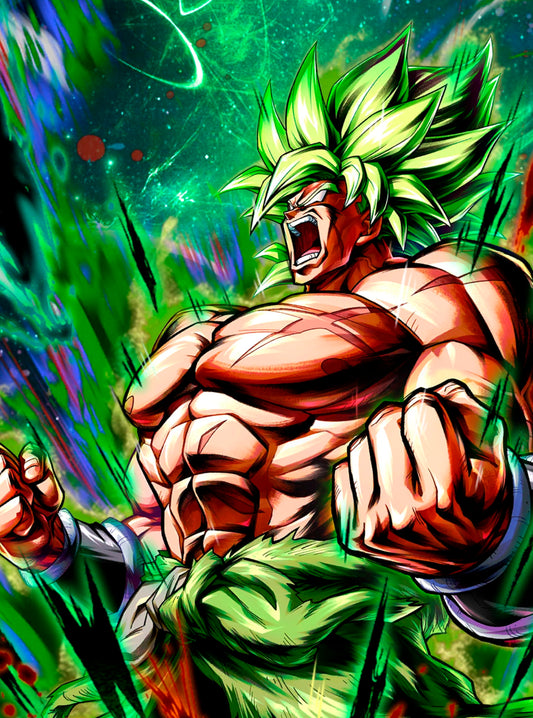 Cuadro de Broly - El Guerrero Legendario - Arte en Resina Epoxi