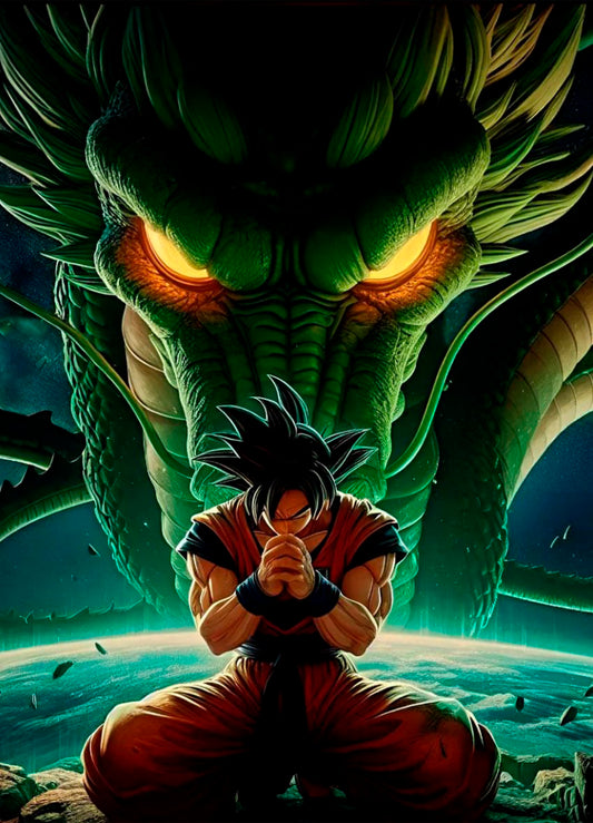 Goku y el Dragón Shenron Dragon Ball - Arte en Resina Epoxi