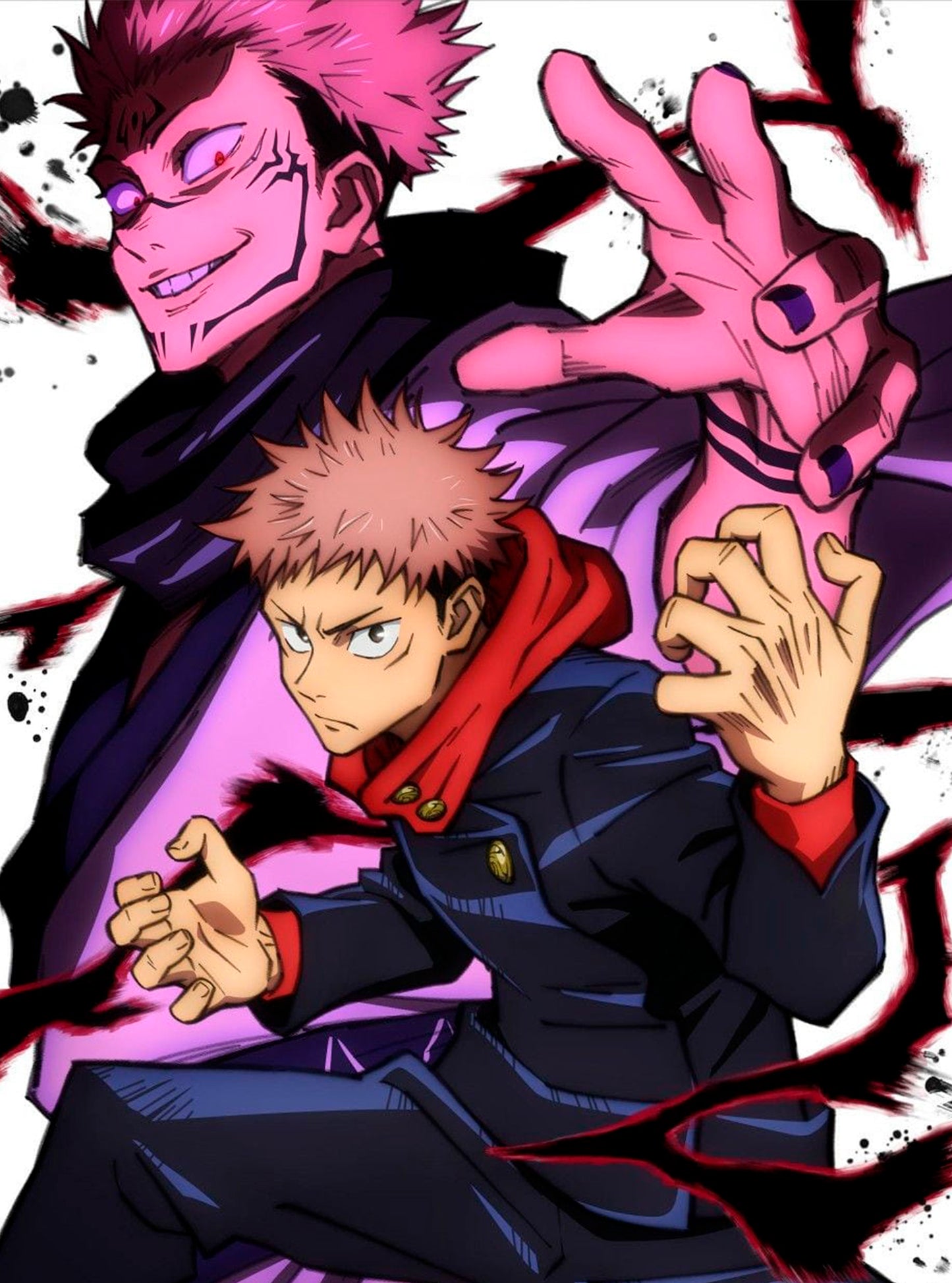 Cuadro de Yuji Itadori y Sukuna - Jujutsu Kaisen - Arte en Resina