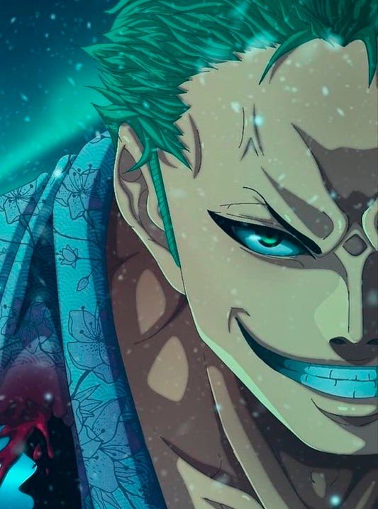 Cuadro de Zoro - One Piece - Arte en Resina Epoxi